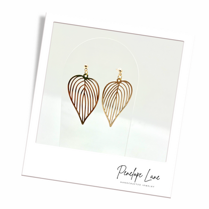 Ginkgo, Monstera, & Bird of Paradise Leaf Earrings