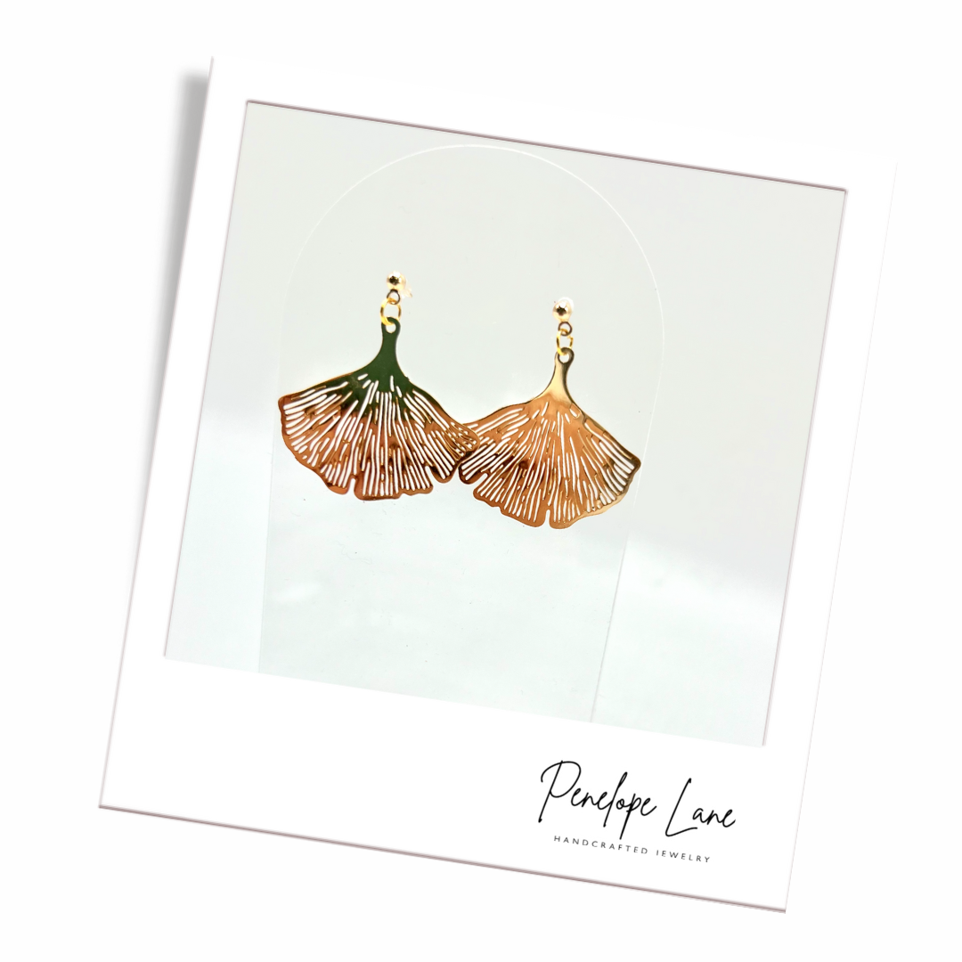 Ginkgo, Monstera, & Bird of Paradise Leaf Earrings