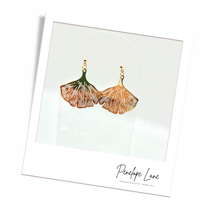Ginkgo, Monstera, & Bird of Paradise Leaf Earrings