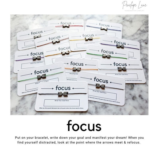 FOCUS Hematite Friendship Team Motivational Bracelet