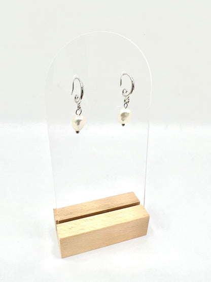 Pearl Freshwater Gold Dangle Earrings