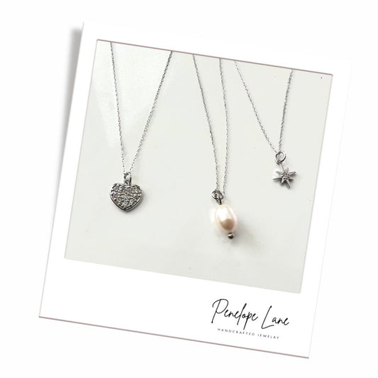 Charm of Elegance: Dainty Sterling Silver Necklaces